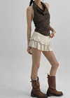 Hevill Tiered Mini Skirt Pants