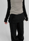 Sapo Cut-Out Pleated Wrap Skirt